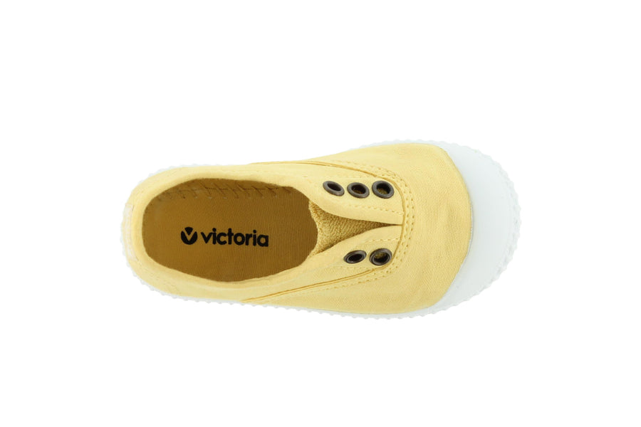 Victoria Girl's and Boy's Inglesa Slip-On Canvas Sneakers, Maiz