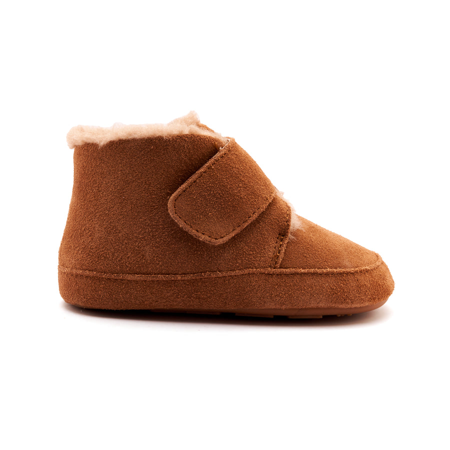 Old Soles Boy's and Girl's Shloofy Casual Shoes - Tan Suede
