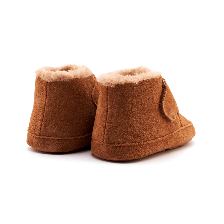 Old Soles Boy's and Girl's Shloofy Casual Shoes - Tan Suede