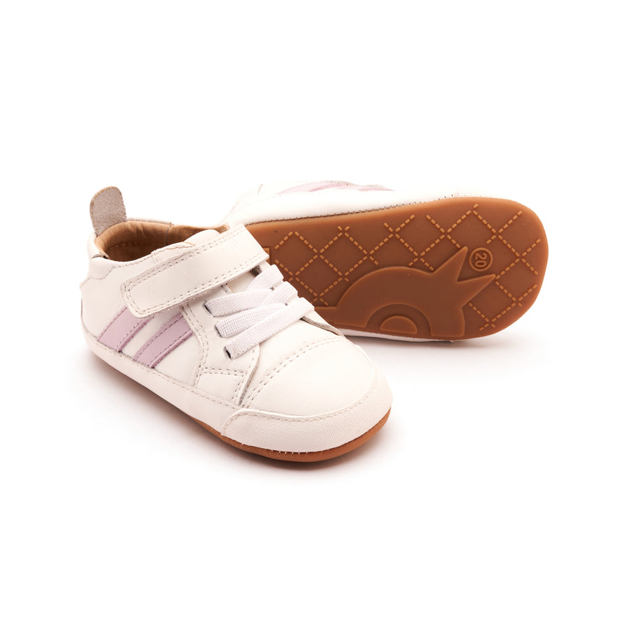 Old Soles Girl's Low Roller Casual Shoes - Snow / Lilium