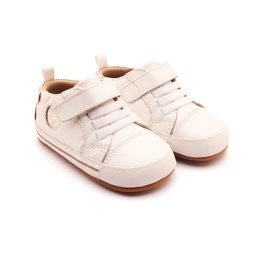 Old Soles Boy's and Girl's Team Bub Casual Shoes - Snow / Gold
