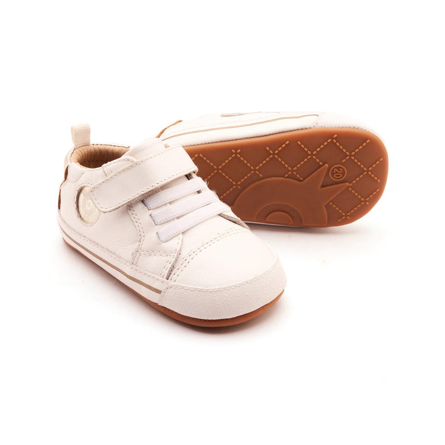 Old Soles Boy's and Girl's Team Bub Casual Shoes - Snow / Gold