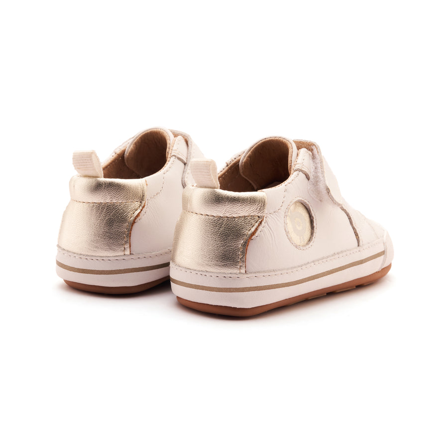 Old Soles Boy's and Girl's Team Bub Casual Shoes - Snow / Gold
