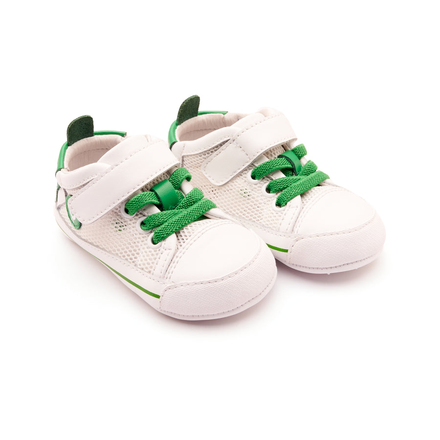 Old Soles Boy's and Girl's 0083RT Baby Mesh Casual Shoes - Snow / Neon Green / Snow Sole