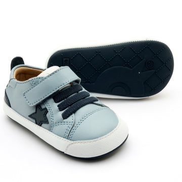 Old Soles Boy's 0085RT Platinum Bub Casual Shoes - Dusty Blue / Navy / Navy Sole