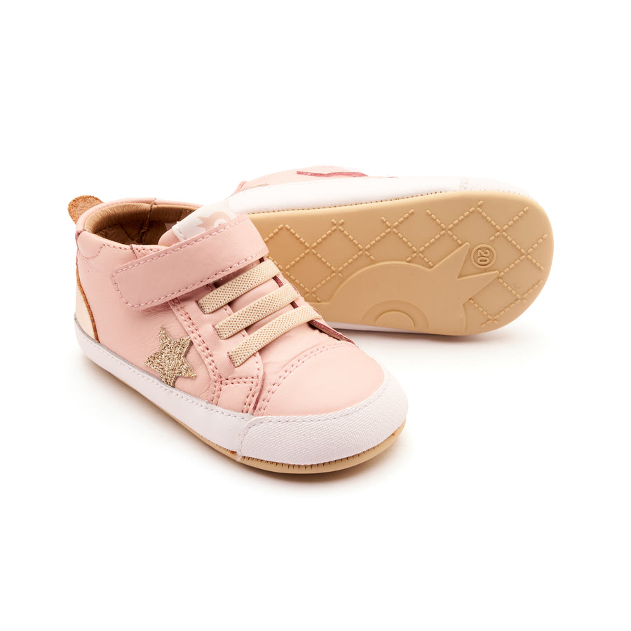 Old Soles Girl's Platinum Bub Casual Shoes - Powder Pink / Gold / Glam Gold