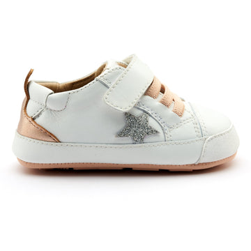 Old Soles Girl's 0085RT Platinum Bub Casual Shoes - Snow / Copper / Glam Argent / Copper Sole