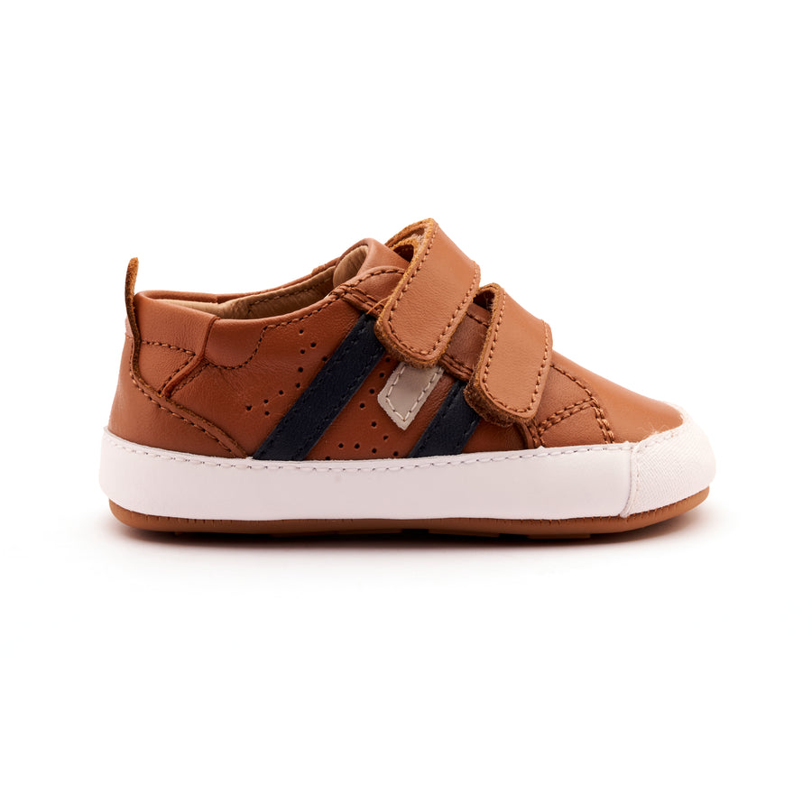 Old Soles Boy's Baby Bounce Casual Shoes - Tan / Navy / Gris