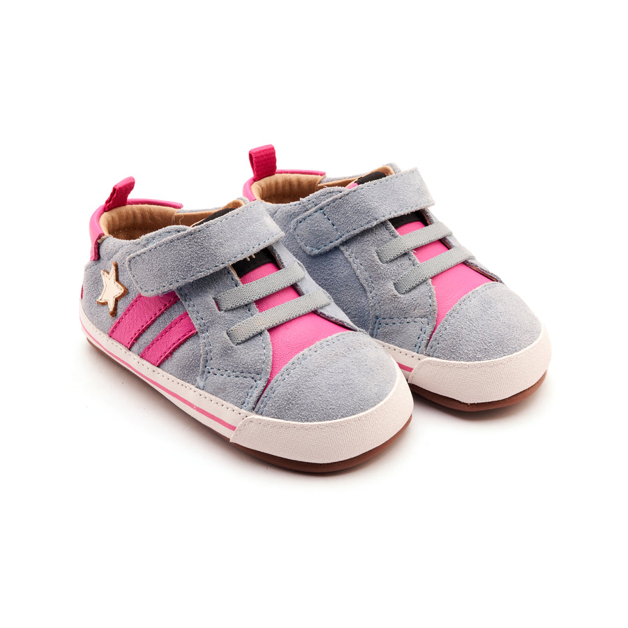 Old Soles Girl's Wos Baby Casual Shoes - Dusty Blue Suede