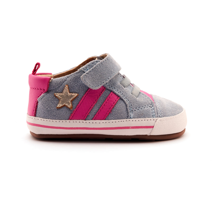 Old Soles Girl's Wos Baby Casual Shoes - Dusty Blue Suede