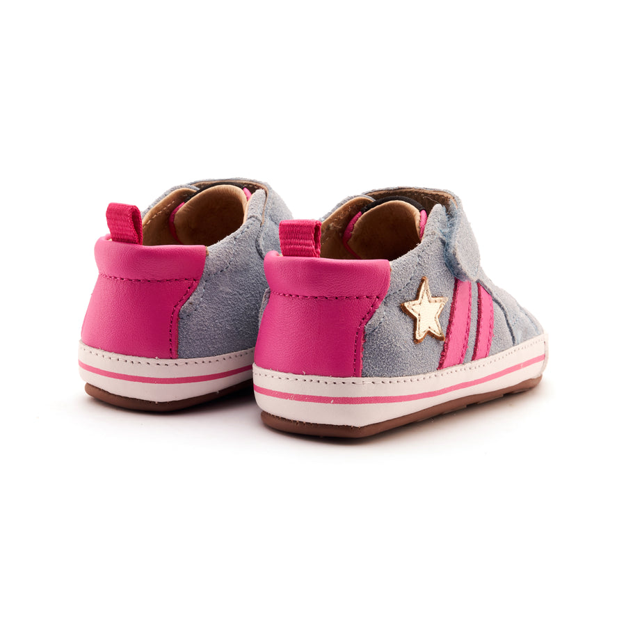 Old Soles Girl's Wos Baby Casual Shoes - Dusty Blue Suede