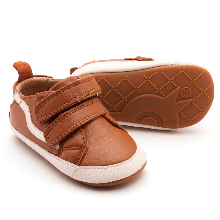 Old Soles Boy's Squiggle Bub Casual Shoes - Tan / Snow