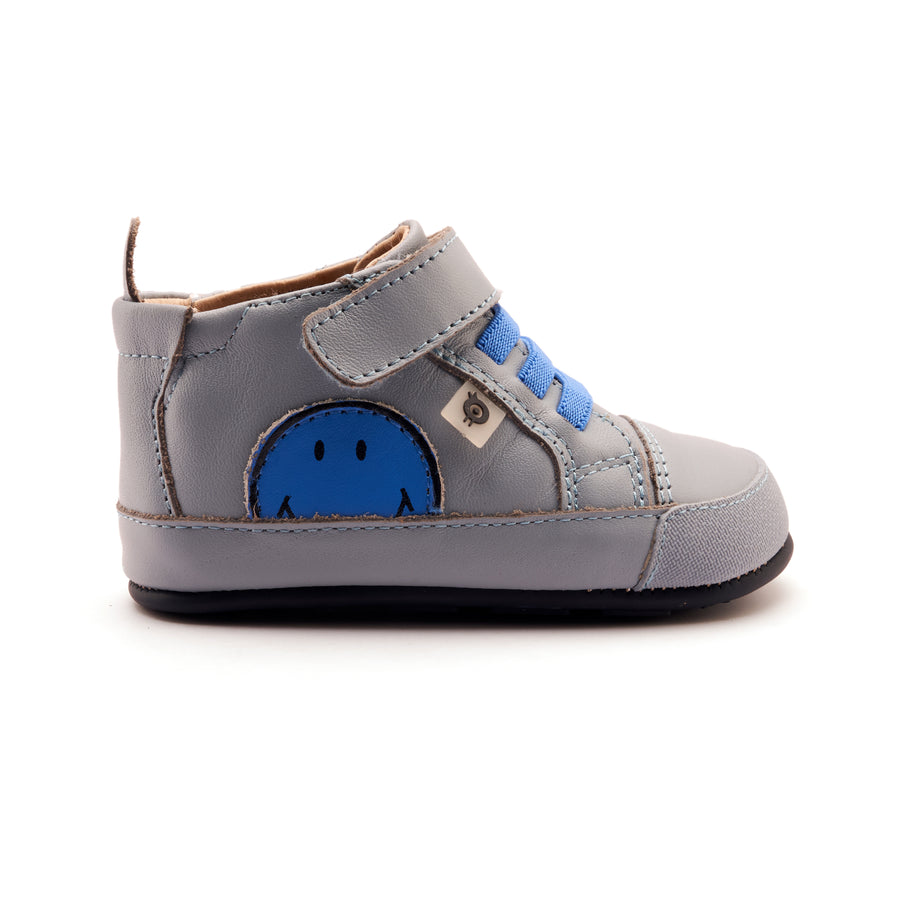 Old Soles Boy's Super Smile Casual Shoes - Dusty Blue / Neon Blue