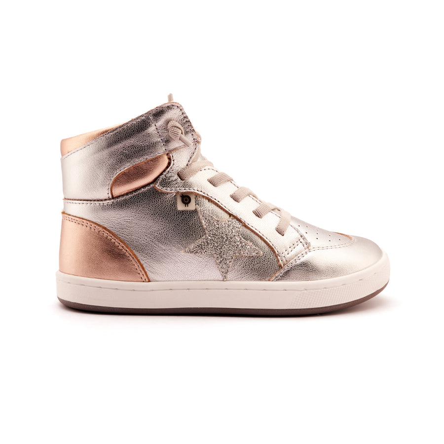 Old Soles Girl's Starling Casual Shoes - Silver / Copper / Glam Argent