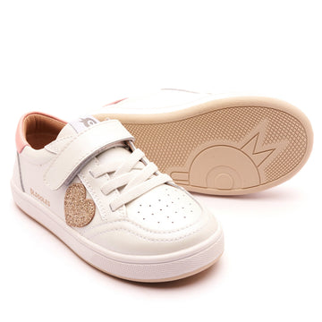 Old Soles Girl's 1020 Razzle Runner Casual Shoes - Nacardo Blanco / Cipria / Glam Gold / White Gold Sole