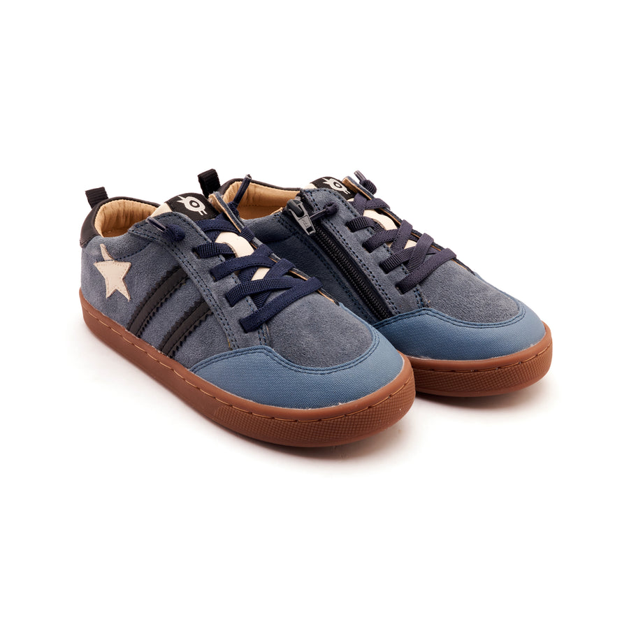 Old Soles Boy's WOS Runner Casual Shoes - Denim Suede / Sporco / Black