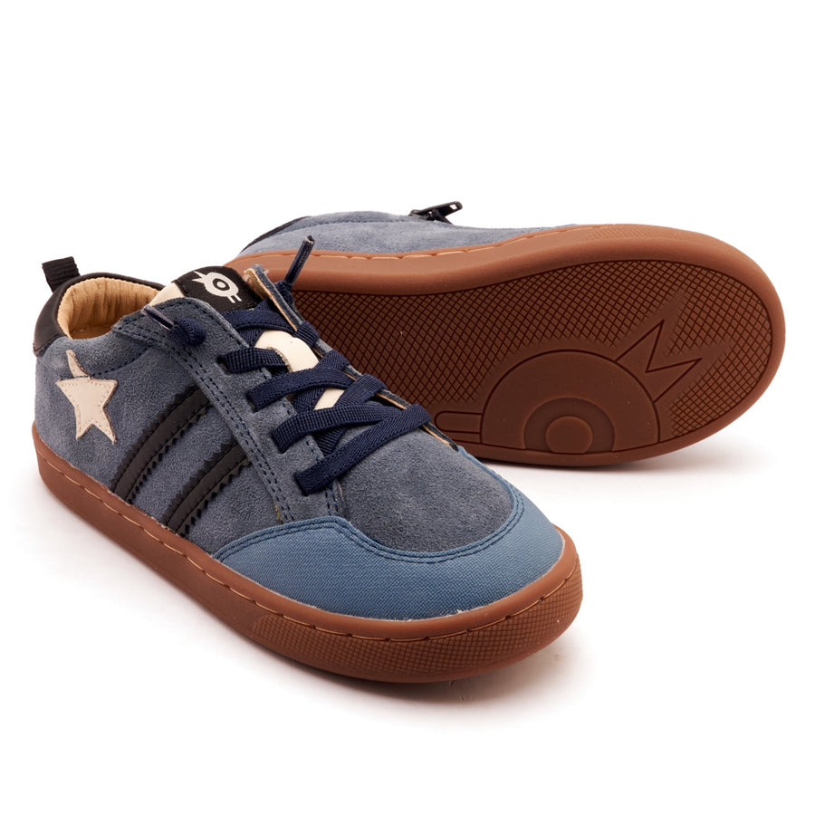 Old Soles Boy's WOS Runner Casual Shoes - Denim Suede / Sporco / Black