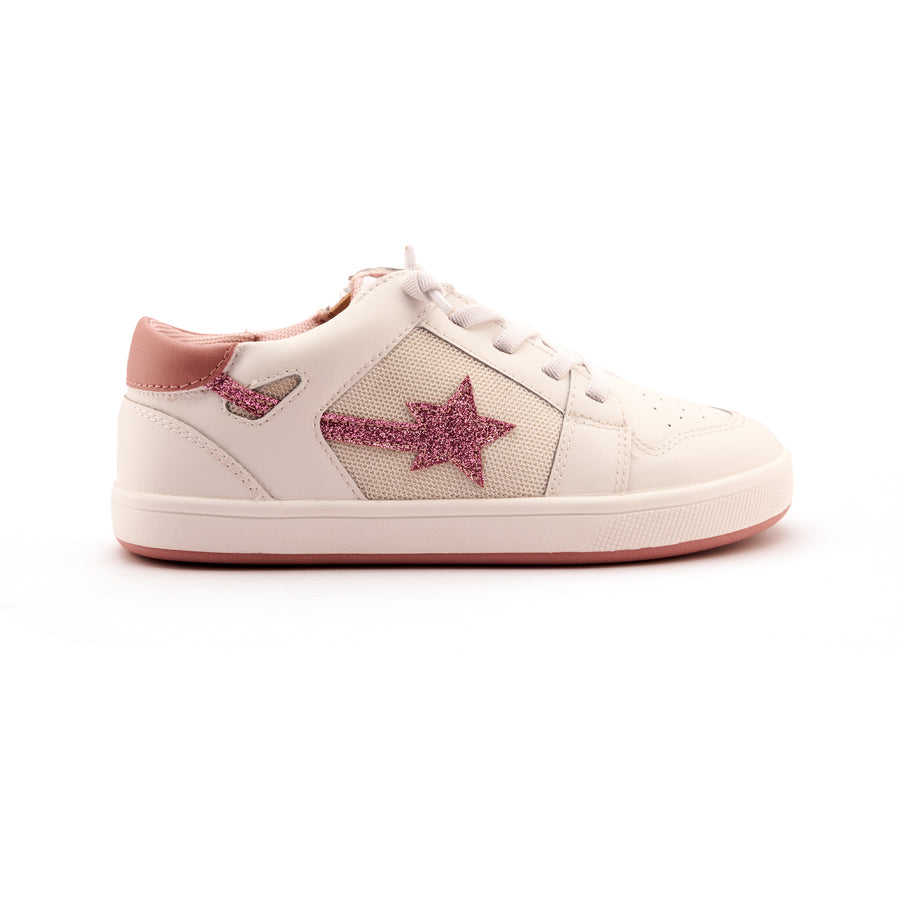 Old Soles Girl's Star Runner Casual Shoes - Snow / Glam Pink / Kiss / Light Pink