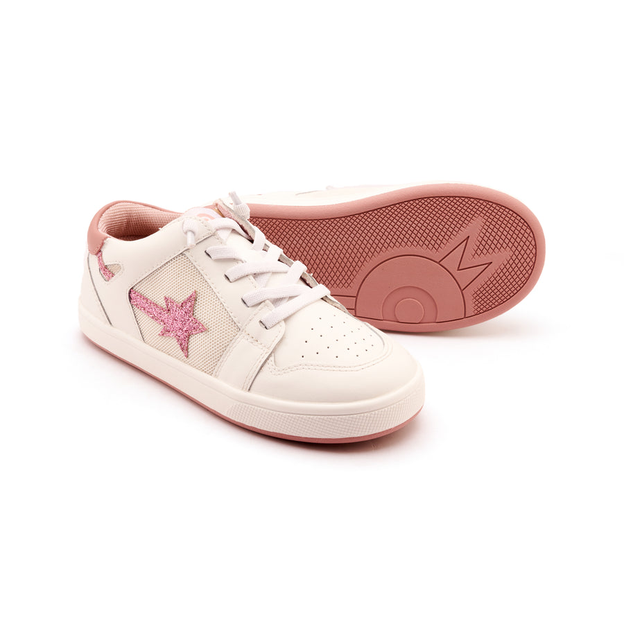 Old Soles Girl's Star Runner Casual Shoes - Snow / Glam Pink / Kiss / Light Pink