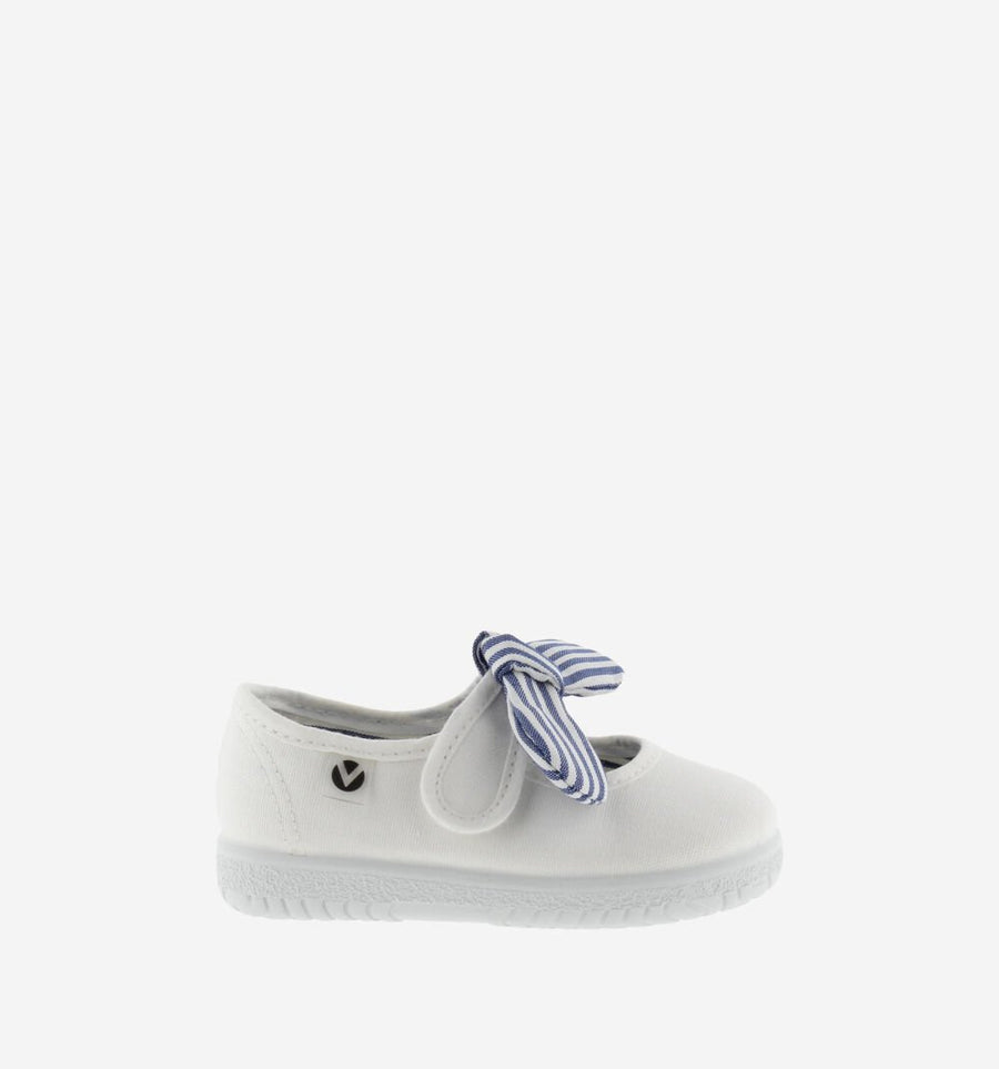 Victoria Girl's OJALÁ Canvas Mary Jane Shoes - Blanco