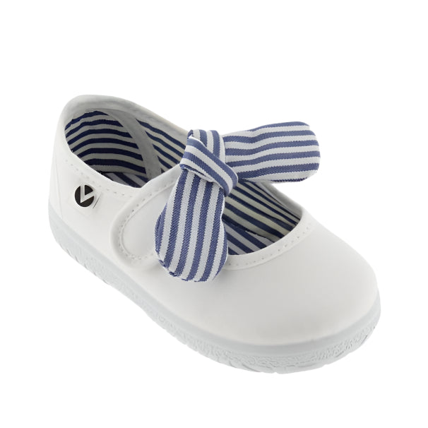 Victoria Girl's OJALÁ Canvas Mary Jane Shoes - Blanco