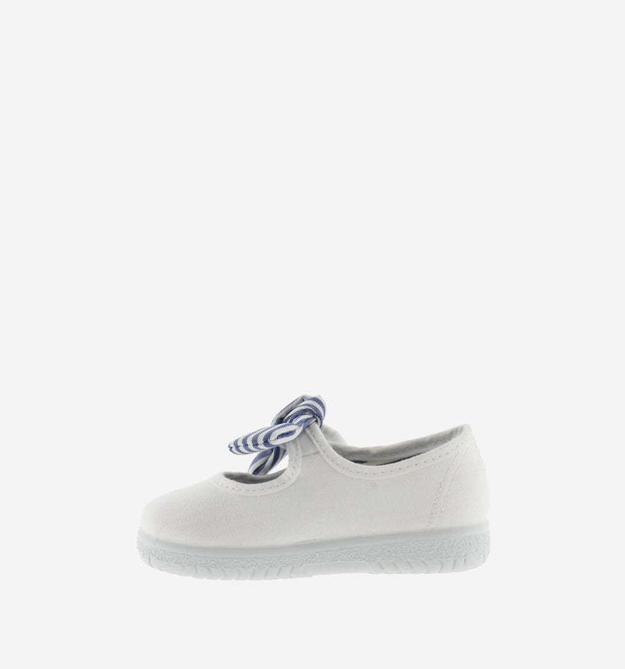 Victoria Girl's OJALÁ Canvas Mary Jane Shoes - Blanco