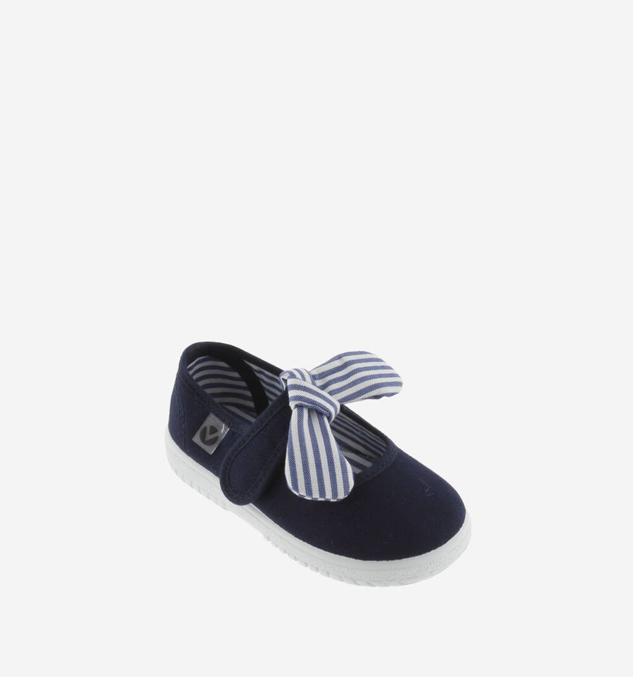 Victoria Girl's OJALÁ Canvas Mary Jane Shoes - Marino