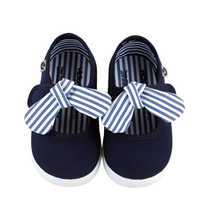 Victoria Girl's OJALÁ Canvas Mary Jane Shoes - Marino