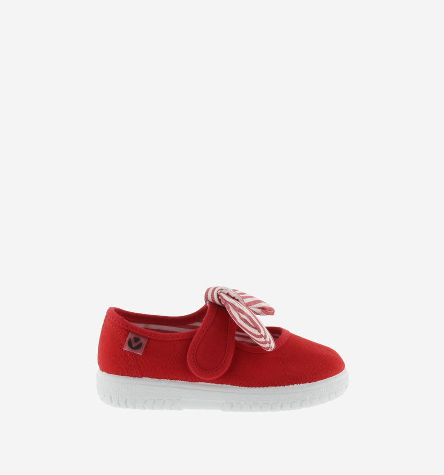 Victoria Girl's OJALÁ Canvas Mary Jane Shoes - Rojo