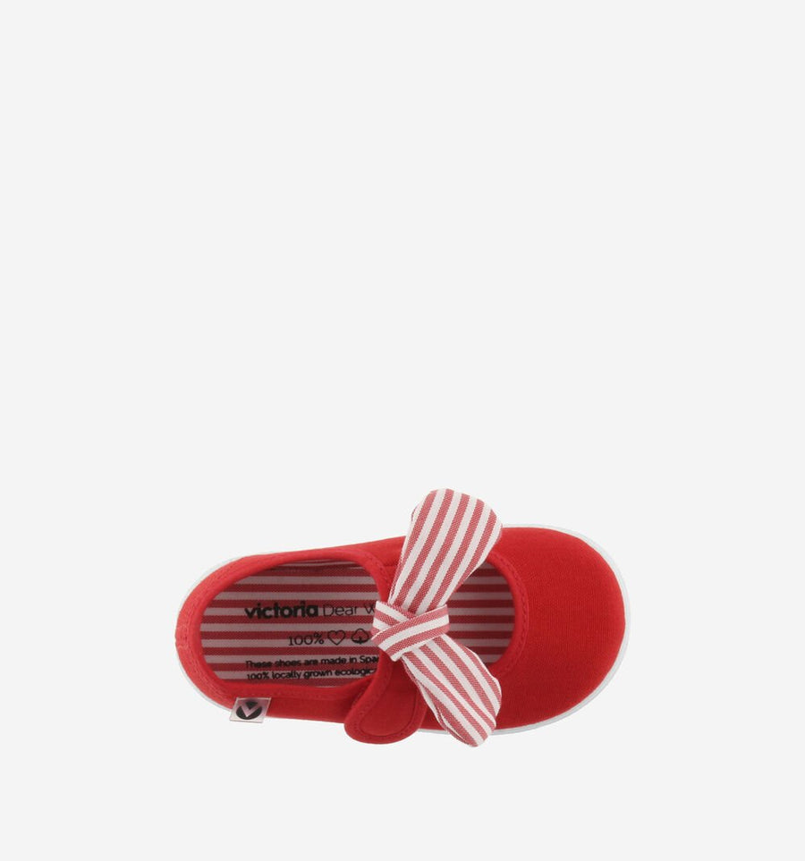 Victoria Girl's OJALÁ Canvas Mary Jane Shoes - Rojo