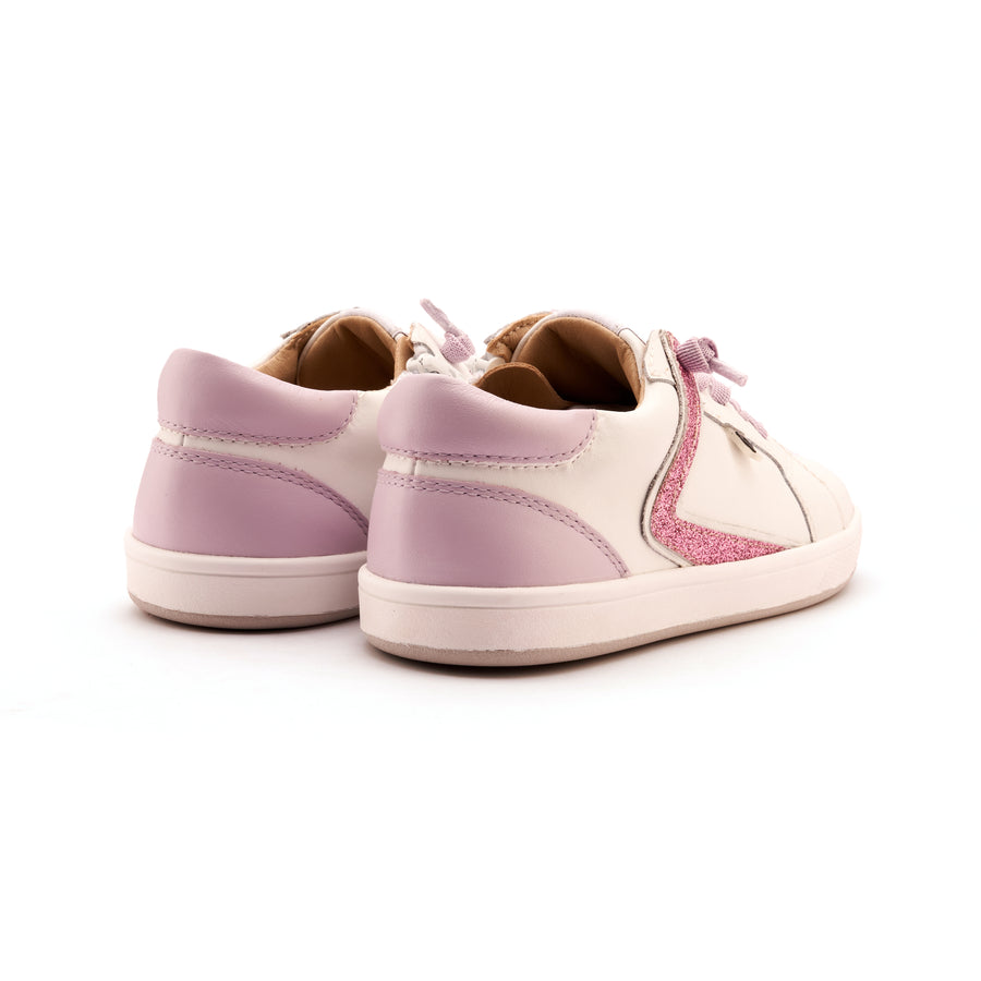 Old Soles Girl's Sash Runner Casual Shoes - Snow / Lilium / Glam Pink