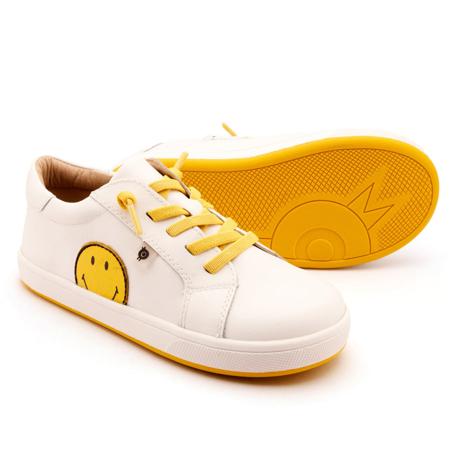 Old Soles Boy's and Girl's Smiley Jumpa Casual Shoes - Snow / Yellow