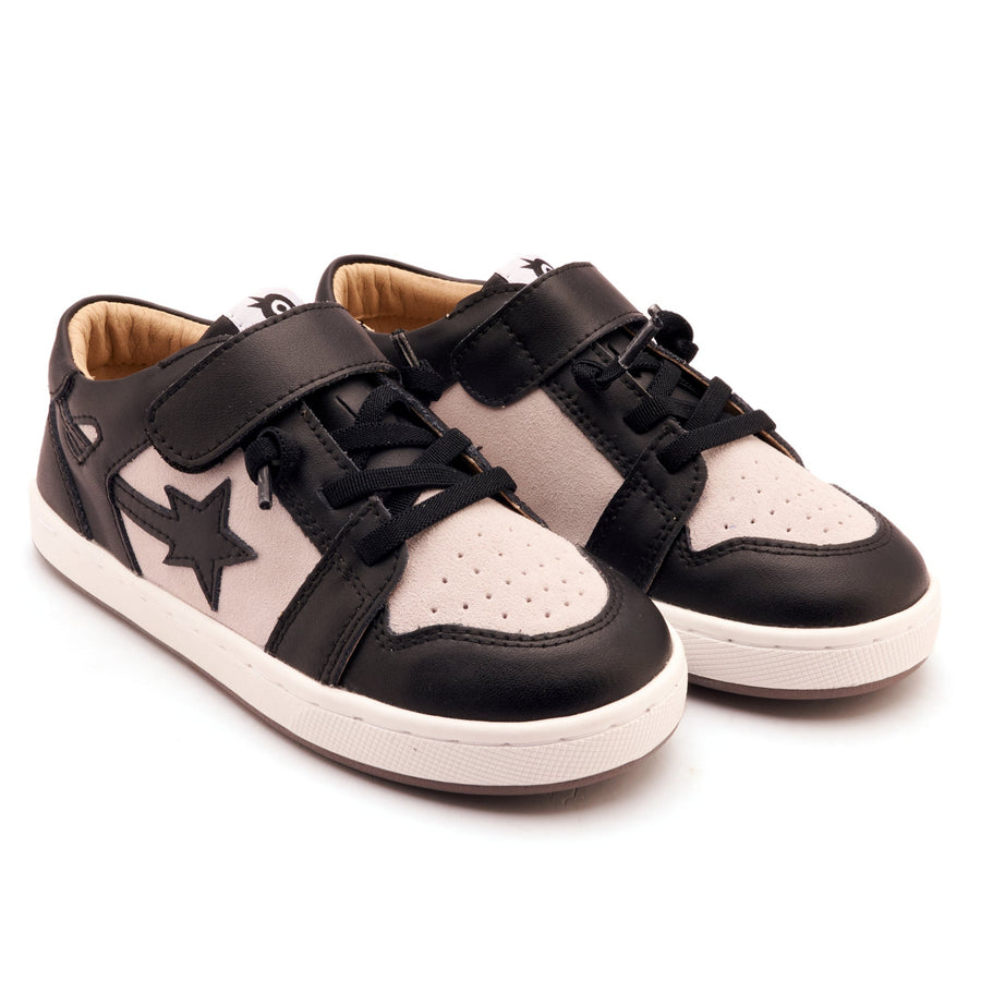 Old Soles Boy's and Girl's Cosmos Casual Shoes - Black / Light Grey Suede