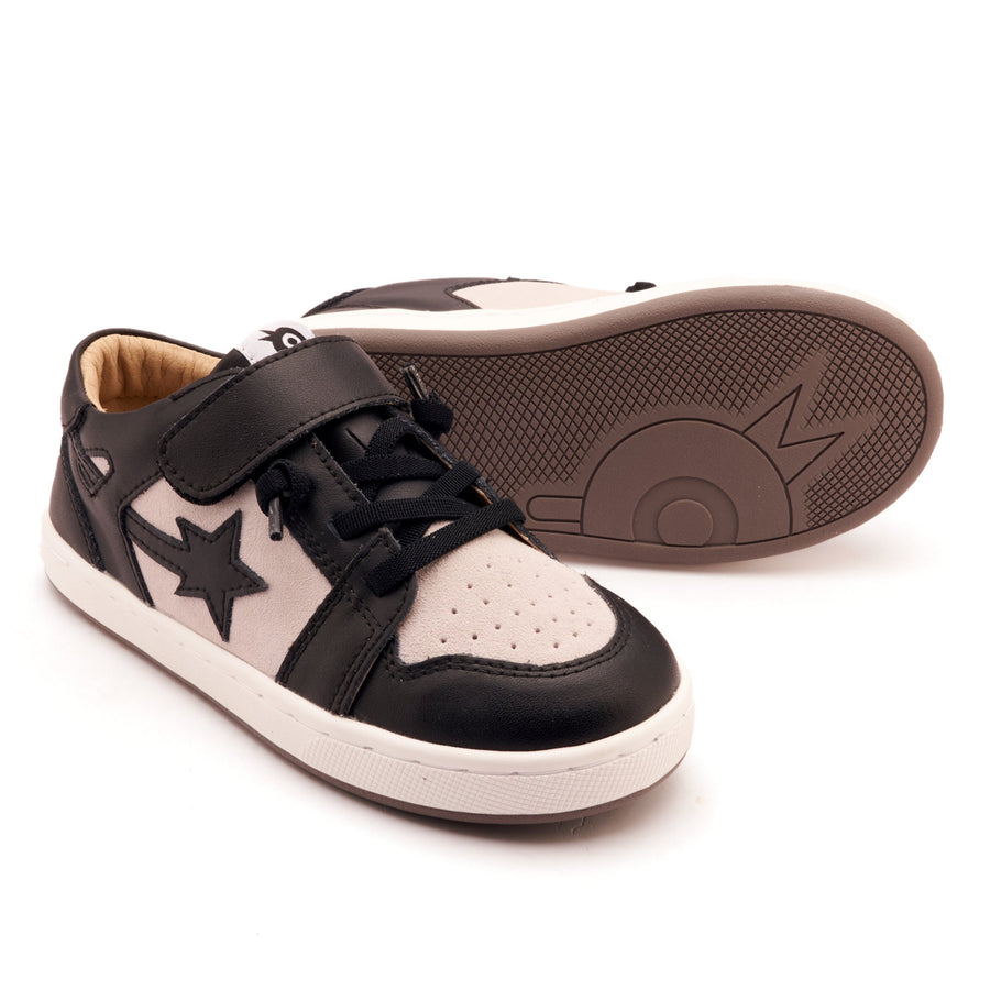Old Soles Boy's and Girl's Cosmos Casual Shoes - Black / Light Grey Suede