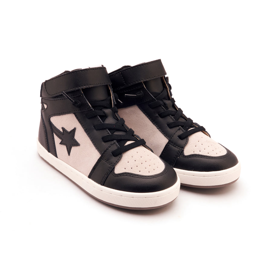 Old Soles Boy's and Girl's Galactica Casual Shoes - Black / Light Grey Suede