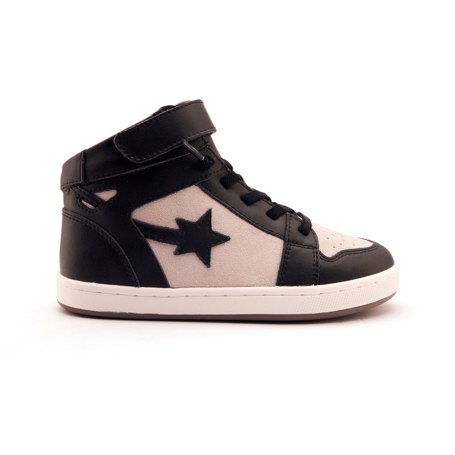 Old Soles Boy's and Girl's Galactica Casual Shoes - Black / Light Grey Suede