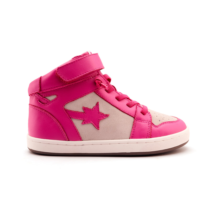 Old Soles Girl's Galactica Casual Shoes - Candy / Light Grey Suede