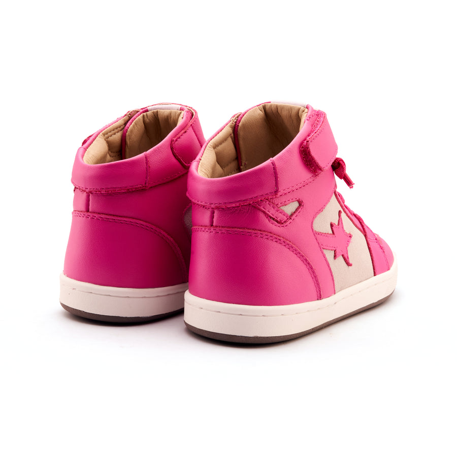 Old Soles Girl's Galactica Casual Shoes - Candy / Light Grey Suede