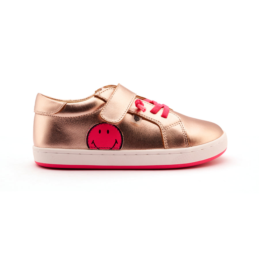 Old Soles Girl's Smiles Casual Shoes - Copper / Fluro Pink