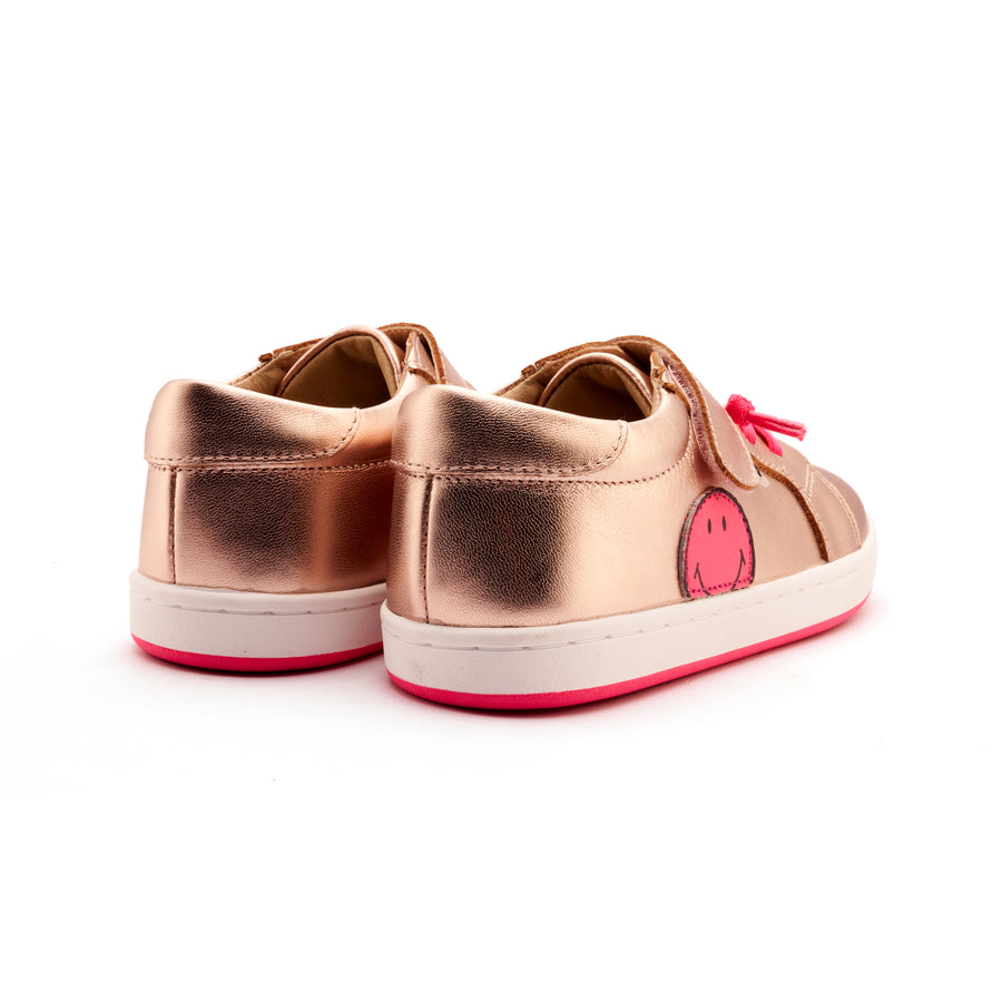 Old Soles Girl's Smiles Casual Shoes - Copper / Fluro Pink