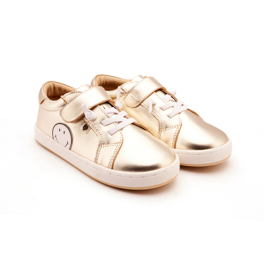 Old Soles Girl's and Boy’s Smiles Casual Shoes - Gold / Snow