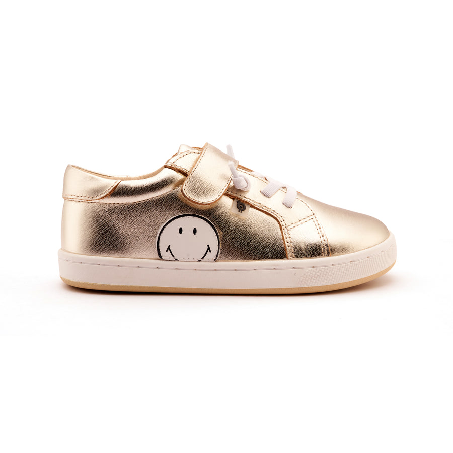 Old Soles Girl's and Boy’s Smiles Casual Shoes - Gold / Snow