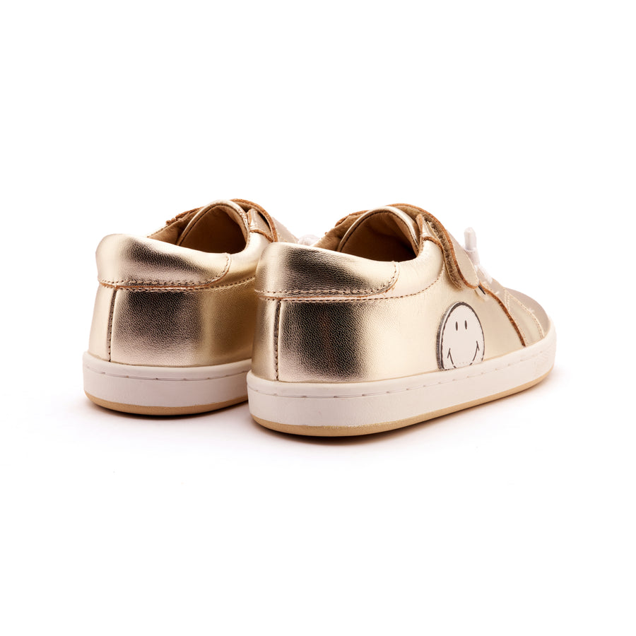 Old Soles Girl's and Boy’s Smiles Casual Shoes - Gold / Snow