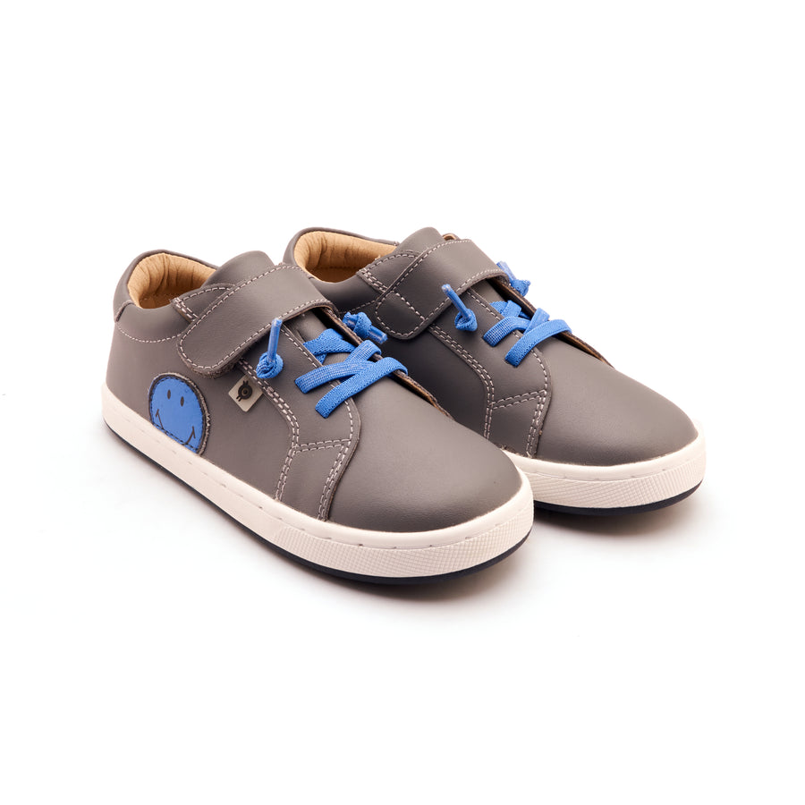 Old Soles Boy's Smiles Casual Shoes - Shadow / Neon Blue