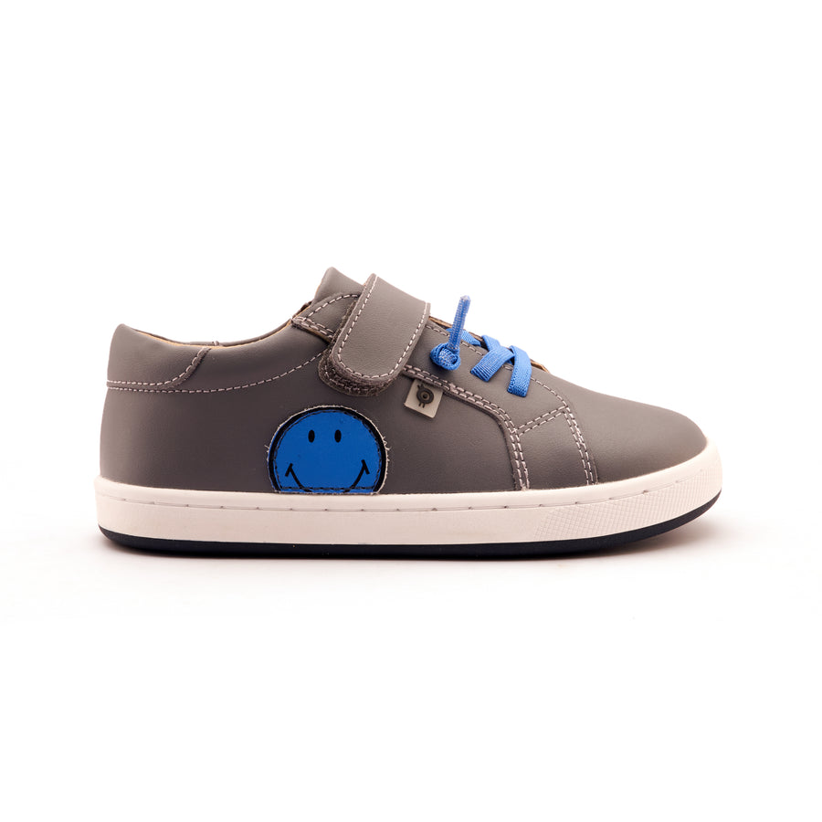 Old Soles Boy's Smiles Casual Shoes - Shadow / Neon Blue