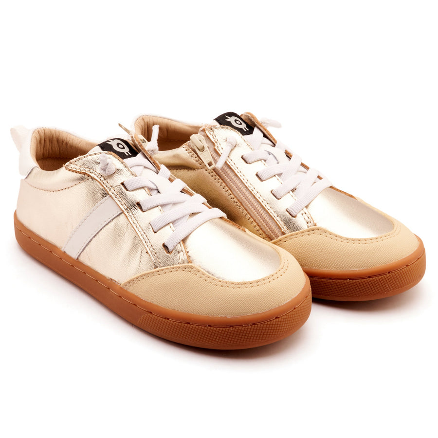 Old Soles Girl's and Boy's Urban Road Casual Shoes - Gold / Snow