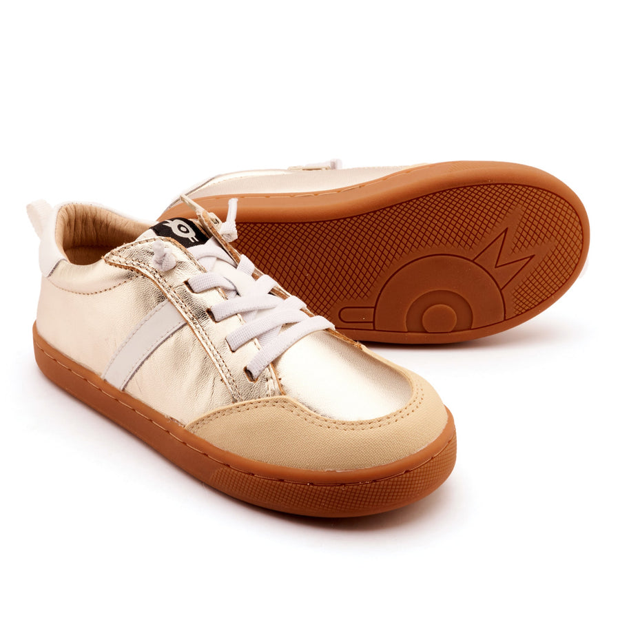 Old Soles Girl's and Boy's Urban Road Casual Shoes - Gold / Snow