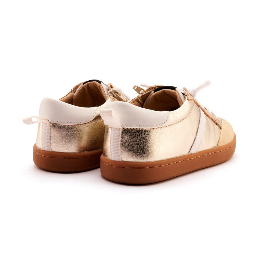 Old Soles Girl's and Boy's Urban Road Casual Shoes - Gold / Snow