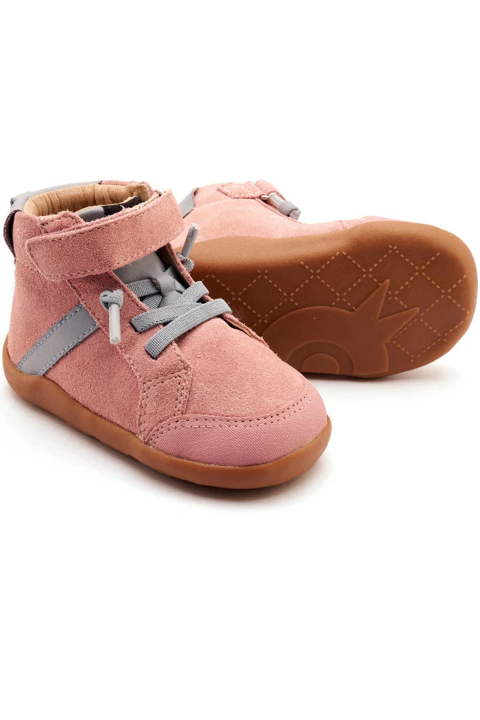 Old Soles Girl's Retro Ground High Tops - Kiss Suede / Dusty Blue