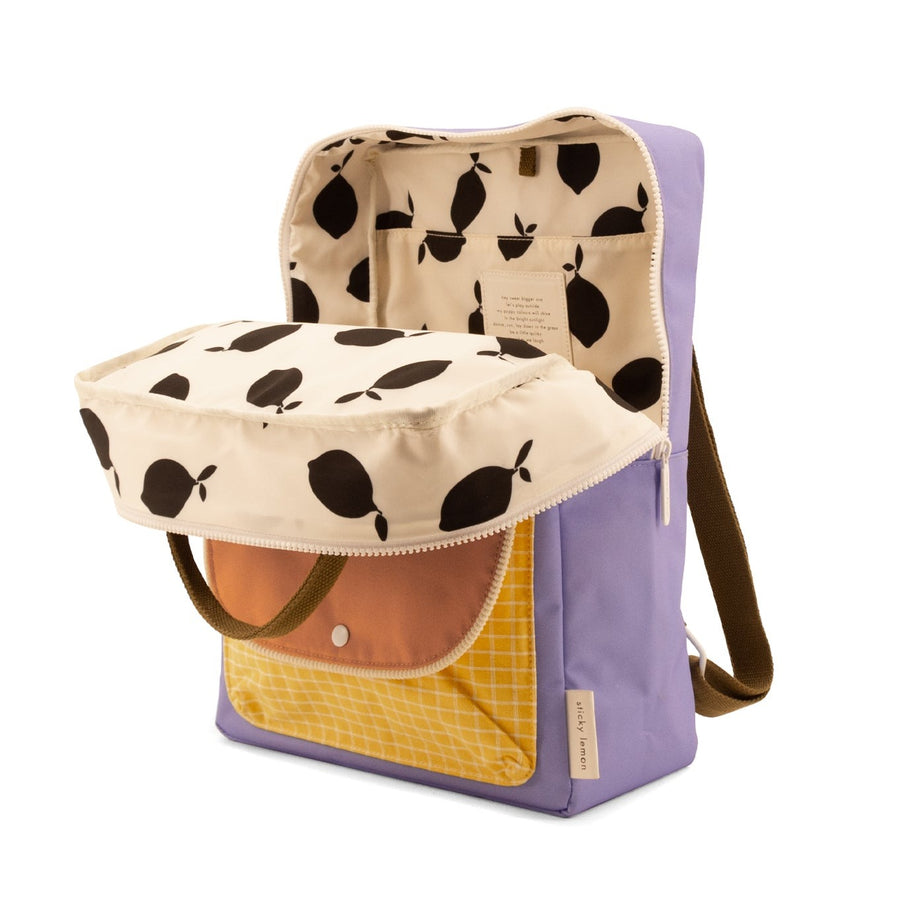 Sticky Lemon Farmhouse Collection Large Backpack, Blooming Purple